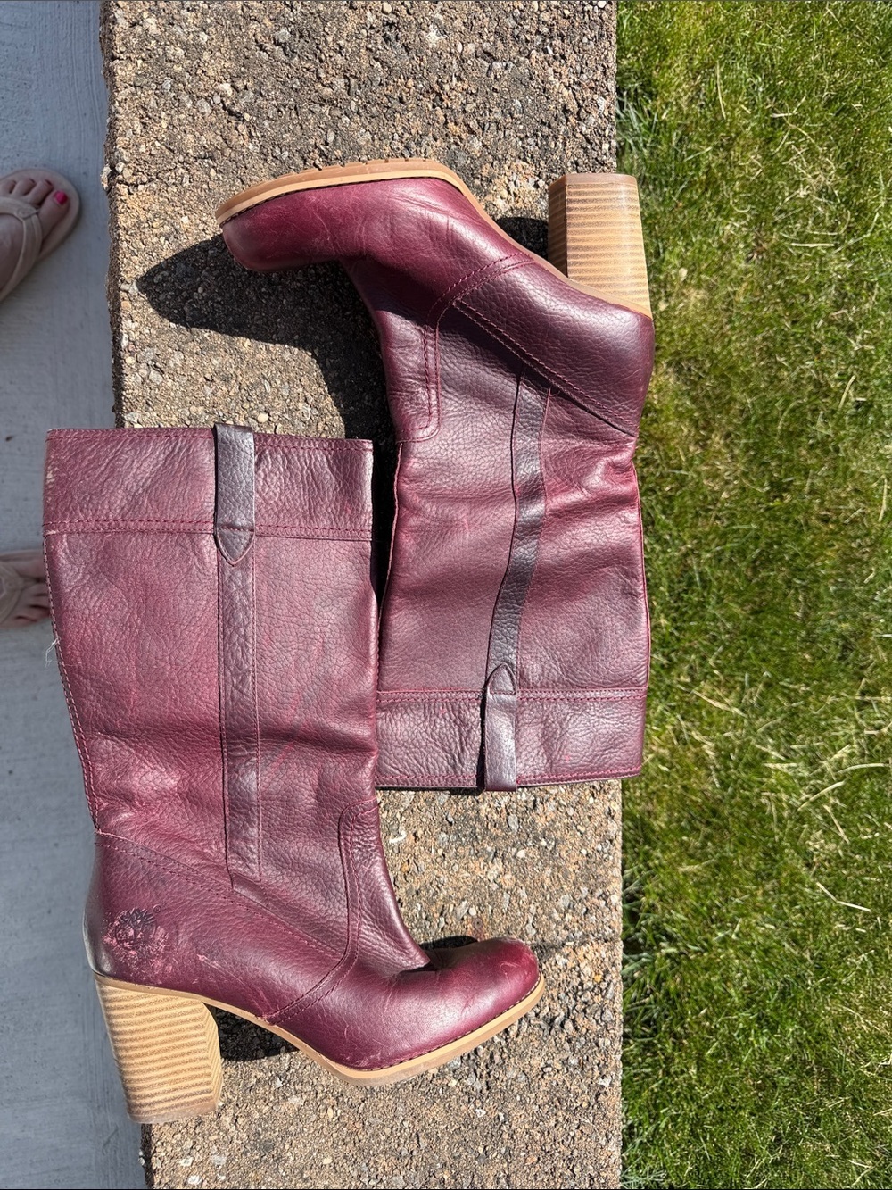 Timberland earthkeepers Women’s Burgundy Mid-Calf Leather Boots